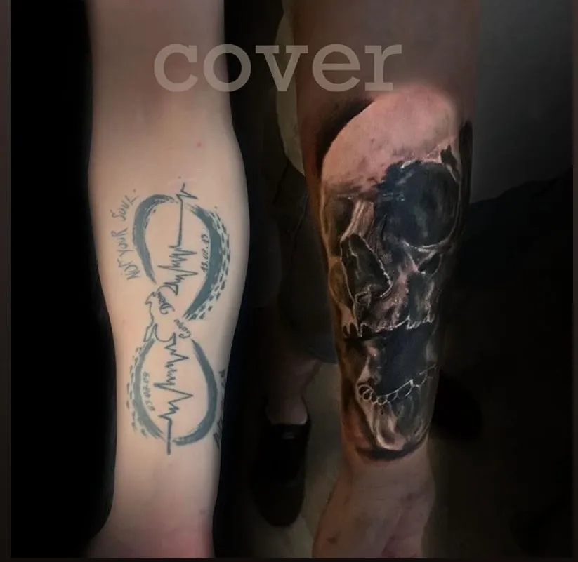 Tatouage Coverup réalisé par Owink Studio à Metz